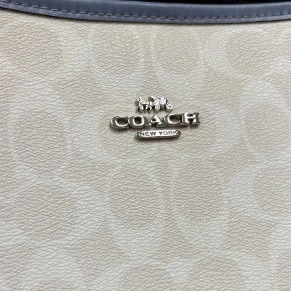 Coach Floral Periwinkle Reversible Tote and Wallet - Picture 4 of 17